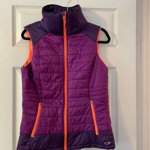 C9 Champion Full Zip Purple and Orange Puffer Vest